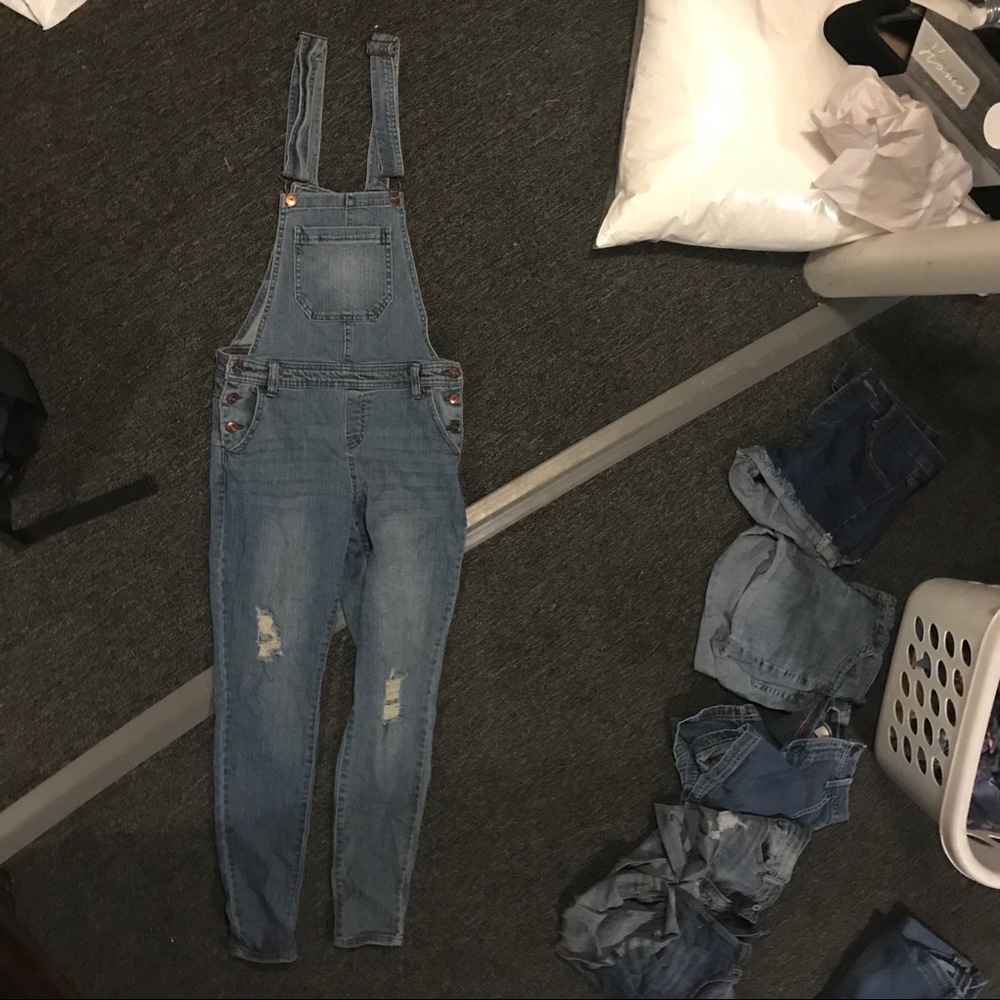 Denim overalls